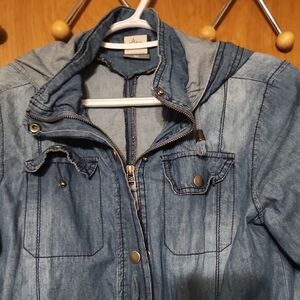 Denim Jacket with Hood